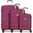 Paradise 4 wheels Suitcase set 3-piece Variant berry Paradise 4 wheels Suitcase set 3-piece Variant berry