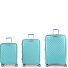  Queens 4 wheels Suitcase set 3-piece with expansion pleat Variant verde menta