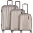  Moonrock 4 wheels Suitcase set 3-piece with expansion pleat Variant rosesilver brushed