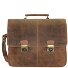  Vintage briefcase leather 42 cm laptop compartment Variant braun