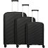 Burano 4 wheels Suitcase set 3-piece with expansion pleat Variant black Burano 4 wheels Suitcase set 3-piece with expansion pleat Variant black
