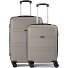  5739 4 wheels Suitcase set 2-piece Variant grau
