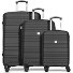  Paradise 4 wheels Suitcase set 3-piece Variant black