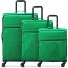  x United Colors of Benetton Color Block 4-wheel suitcase set 3 pcs. Variant green