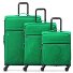  x United Colors of Benetton Color Block 4-wheel suitcase set 3 pcs. Variant green