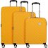  Summer Square 4 wheels Suitcase set 3-piece with expansion pleat Variant sunshine yellow