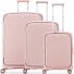  Arcade DLX 4 wheels Suitcase set 3-piece with expansion pleat Variant rosa pastello