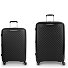  Queens 4 wheels Suitcase set 2-piece with expansion pleat Variant negro