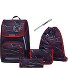 Ergojet School bag set 6-piece Variant black red Ergojet School bag set 6-piece Variant black red
