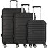  Seattle 4 wheels Suitcase set 3-piece Variant schwarz