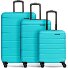  Munich 4.0 4-wheel suitcase set 3-piece with stretch fold Variant aqua dull