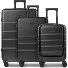  Dublin 4 wheels Suitcase set 3-piece Expandable Variant black