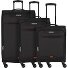  Street Roll 4 wheels Suitcase set 3-piece with expansion pleat Variant black