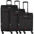  Street Roll 4 wheels Suitcase set 3-piece with expansion pleat Variant black