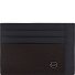  Black Square Credit card case Leather 11 cm Variant blue-dark brown