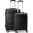  5583 4 wheels Suitcase set 2-piece Variant schwarz