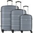  Paradise 4 wheels Suitcase set 3-piece Variant silber
