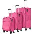  Seaside 4 roll suitcase set 3 pcs. Variant pink