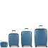  Queens 4 wheels Suitcase set 4-piece with expansion pleat Variant azul