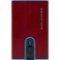 Black Square Credit card case RFID protection Leather 6 cm Variant red Black Square Credit card case RFID protection Leather 6 cm Variant red
