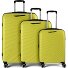  5808 4 wheels Suitcase set 3-piece with expansion pleat Variant grün