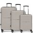  Shine 4 wheels Suitcase set 3-piece with expansion pleat Variant taupe