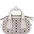  Woven Handbag Leather 20.5 cm Variant grigio perla