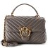 Love Lady Handbag Leather 21 cm Variant grigio asfalto 1 - antique gold  Love Lady Handbag Leather 21 cm Variant grigio asfalto 1 - antique gold