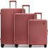  Ultima 4 wheels Suitcase set 3-piece with expansion pleat Variant red