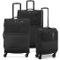  Metropolitan 4 wheels Suitcase set 3-piece with expansion pleat Variant black