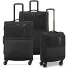  Metropolitan 4 wheels Suitcase set 3-piece with expansion pleat Variant black