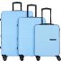  Larnaka 4 wheels Suitcase set 3-piece with expansion pleat Variant blau