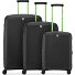  Arcade 4 wheels Suitcase set 3-piece with expansion pleat Variant nero