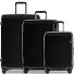  Logic Pro 4 wheels Suitcase set 3-piece with expansion pleat Variant black metallic