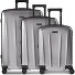  New York 4 wheels Suitcase set 3-piece Expandable Variant silver grey