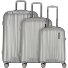  Moonrock 4 wheels Suitcase set 3-piece with expansion pleat Variant silver brushed