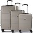  5739 4 wheels Suitcase set 3-piece Variant grau