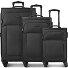  San Francisco 4 wheels Suitcase set 3-piece Expandable Variant black
