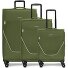 taska 4-wheel suitcase set 3 pcs. with stretch fold Variant olive  taska 4-wheel suitcase set 3 pcs. with stretch fold Variant olive