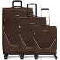 taska 4-wheel suitcase set 3 pcs. with stretch fold Variant coffee  taska 4-wheel suitcase set 3 pcs. with stretch fold Variant coffee