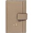  Circle Credit card case RFID protection Leather 6.5 cm Variant taupe