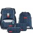  Basis School bag set 4-piece Variant Set „Blue Lines