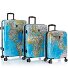  Black Camo 4 wheels Suitcase set 3-piece with expansion pleat Variant world map