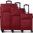  San Francisco 4 wheels Suitcase set 3-piece Expandable Variant dark red