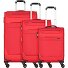  Dublin 4 wheels Suitcase set 3-piece with expansion pleat Variant feuerrot