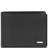  Leather Essentials QF Wallet, RFID-Protected Leather, 12 cm, Fold-Out Design with Zippered Compartment Variant black
