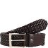  Business braided belt leather Variant ebony | 105 cm