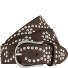  Studded belt Genuine Leather Variant dark taupe | 100 cm