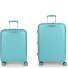  Queens 4 wheels Suitcase set 2-piece with expansion pleat Variant verde menta