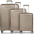  Vienna 4 wheels Suitcase set 3-piece with expansion pleat Variant champagner